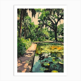 Audubon Park And Zoo Minimal Painting 2 Art Print