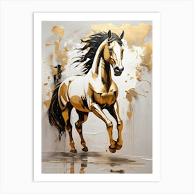 Gold Horse 6 Art Print