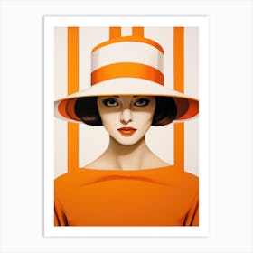 Orange Hat 1 Art Print