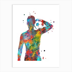 Male Soccer Player 1 Art Print