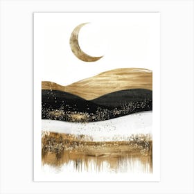 Gold And Black Canvas Print 66 Art Print