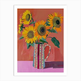 Sunflowers In A Jug Art Print