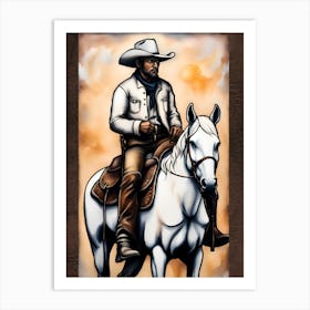 Cowboy Leather Art Print