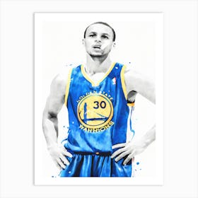 Stephen Curry Basketball Golden State Warriors Art Print