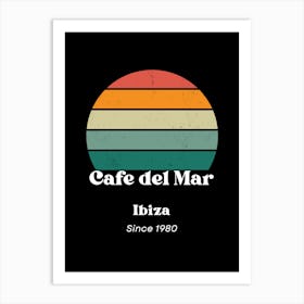 Cafe Del Mar Ibiza - Retro Style Art Art Print
