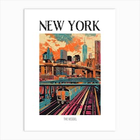 The Vessel New York Colourful Silkscreen Illustration 2 Poster Art Print