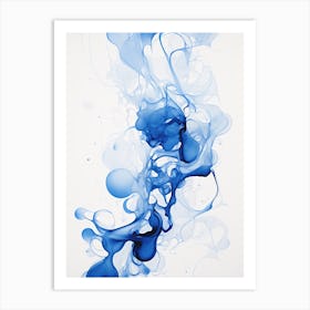 Blue Ink 1 Art Print