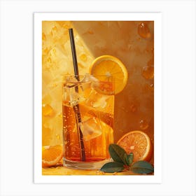 Orange Drink 17 Art Print