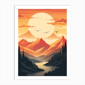 Sunset Landscape Art Print