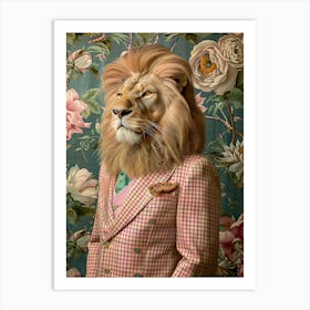 Lion In A Suit 4 Art Print