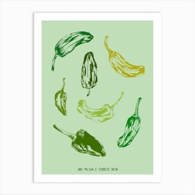 Padrón peppers Art Print