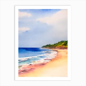 Patnem Beach, Goa, India Watercolour Art Print