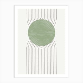 Green Circles Art Print