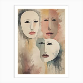 Three Masks Art Print