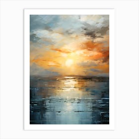 Sunset Over The Sea Art Print