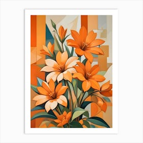 Orange Lilies Art Print