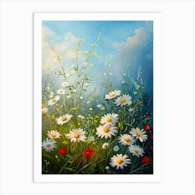 Daisies In The Meadow 7 Art Print