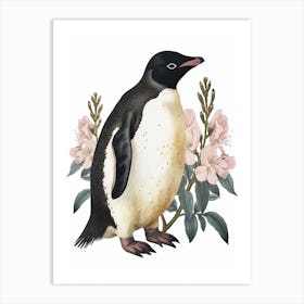 Adlie Penguin Cooper Bay Vintage Botanical Painting 2 Art Print