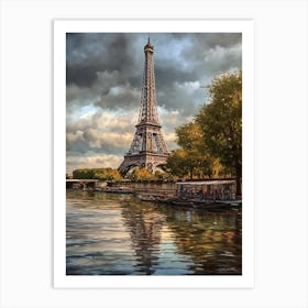 Eiffel Tower Paris France Dominic Davison Style 9 Art Print