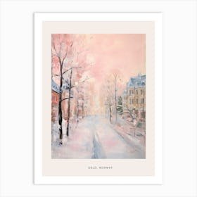 Dreamy Winter Painting Poster Oslo Norway 1 Art Print