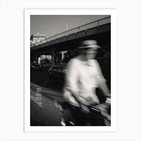 Man On A Bike in Berlin Kreuzberg Art Print