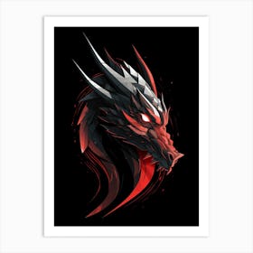 Dragon Minimalist Abstract 2 Art Print