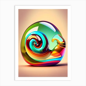 Glass Snail  1 Pop Art Art Print