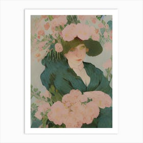The Lady In Green Art Print