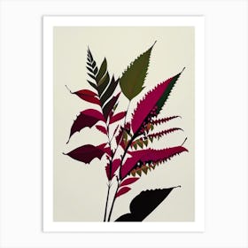 Poison Sumac Minimal Line Drawing 1 Art Print