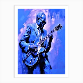 Blues Soul Series 6 - Guitarist Haze Art Print