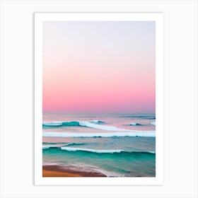 Mirissa Beach, Sri Lanka Pink Photography 1 Art Print