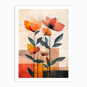 Abstract Flowers 2 Art Print