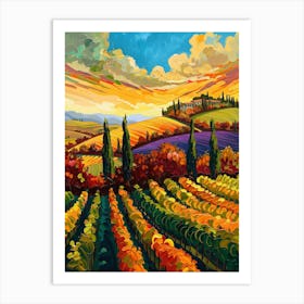 Tuscan Vineyards 1 Art Print