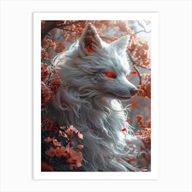 Beautiful Fantasy White Fox 12 Art Print