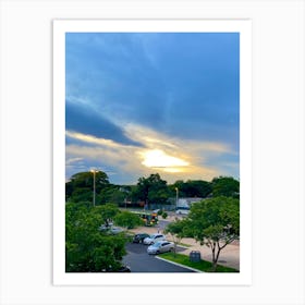 Sunset At The Park Art Print