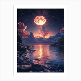 Full Moon In The Sky 4 Art Print