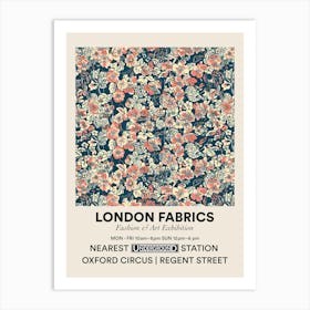 Poster Floral Morning London Fabrics Floral Pattern 5 Art Print