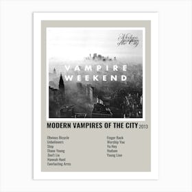 Modern Vampires Of The City 2013 Poster 3 Art Print