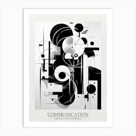 Communication Abstract Black And White 3 Poster Art Print