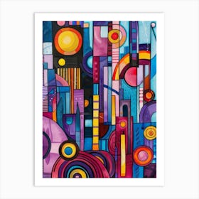 Abstract Cityscape Style Abstract Art Print