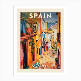 Malaga Spain 3 Fauvist Painting  Travel Poster Art Print