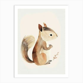 Charming Nursery Kids Animals Chipmunk 4 Art Print