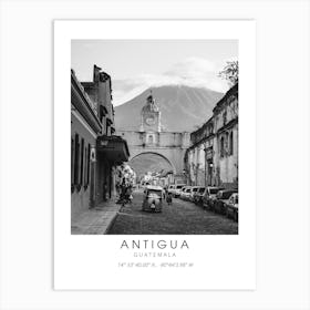 Antigua Guatemala Black And White Art Print