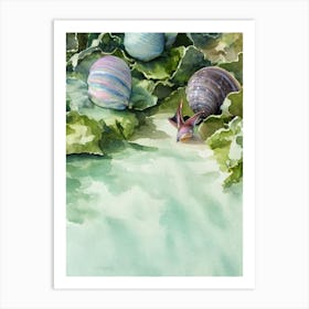 Sea Snails Storybook Watercolour Art Print