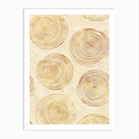 Wood Circles Art Print
