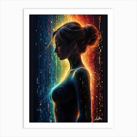 Trinity colorful matrix Art Print