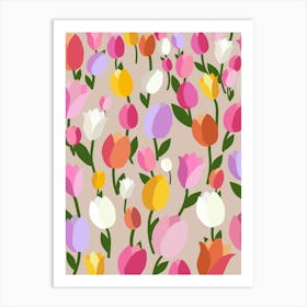 Tulip Field | 03 - Colorful Floral Art Print