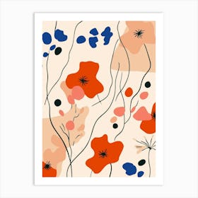 Abstract Floral Pattern 16 Art Print