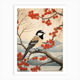 Bird Illustration Carolina Chickadee 3 Art Print