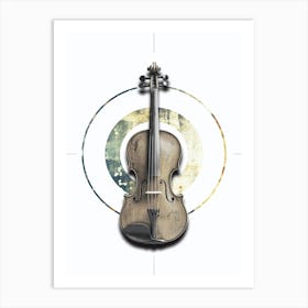 Poster Violin Illustration Art 01 Art Print